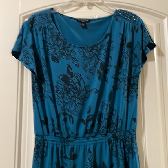 Banana Republic teal floral dress - Picture 2 of 11
